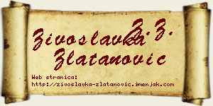 Živoslavka Zlatanović vizit kartica